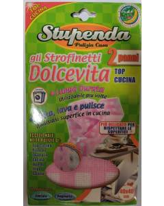 BRIANTINA - STUPENDA - 2 STROFINETTI "DOLCEVITA" TOP CUCINA - IDEALE PER QUALSIASI SUPERFICIE IN CUCINA - 40X4CM*