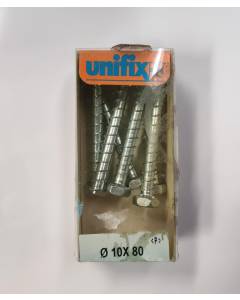 UNIFIX - VITI A TESTA ESAGONALE 6PZ 10X80MM