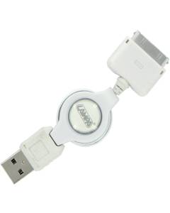 LAMPA - CAVO PER RICARICA USB ALLUNGABILE/RIAVVOLGIBILE 80CM - PER IPOD - IPHON - IPAD - COLORE BIANCO