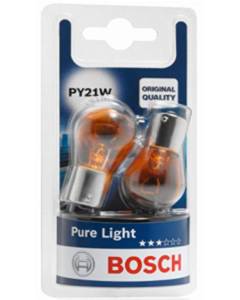 BOSCH - COPPIA LAMPADE PURE LIGHT PY21W - 12V 21W 
