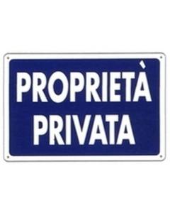 PUBBLICENTRO - CARTELLO IN PLASTICA RESISTENTE "PROPRITA PRIVATA" 300X200MM