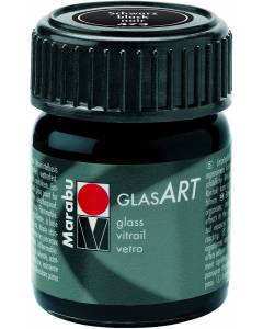 MARABU - "GLAS ART" BASE SOLVENTE PER VETRI - 15ML - COLORE NERO 473