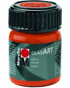 MARABU - "GLAS ART" BASE SOLVENTE PER VETRI - 15ML - COLORE GIALLO ARANCIO 422