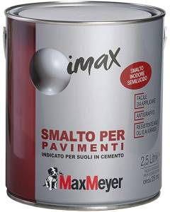 MAXMEYER - 2.5lt - SMALTO PER PAVIMENTI "IMAX" - COLORE BIANCO 