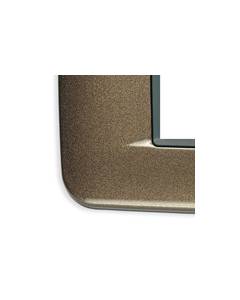 Vimar - Placca Round 4 moduli in metallo Serie Eikon colore Siena Metal 20684.11