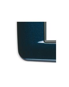 Vimar - Placca Round 7 moduli Serie Eikon in metallo colore Blu Toledo Metal 20687.06