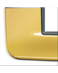 Vimar - Placca Round 7 moduli Serie Eikon in metallo colore Oro Lucido 20687.24 