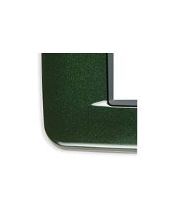 Vimar - Placca Round 7 moduli Serie Eikon in metallo colore Verde Oxford Metal 20687.05