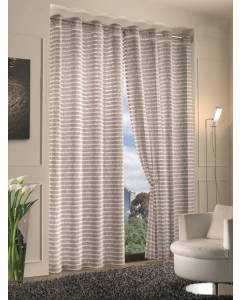 HOME COLLECTIONS - COPPIA TENDINE STRIPES 70X240CM PIOMBO IN POLIESTERE