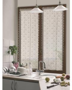 HOME COLLECTIONS - COPPIA TENDINE DEBBY 60X150CM NATURALE IN POLIESTERE