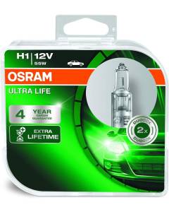OSRAM - COPPIA LAMPADE H1 12V 55W ULTRA LIFE