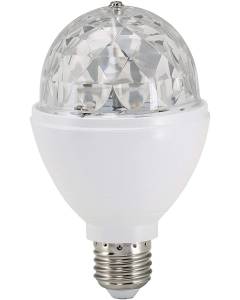 BRILONER - DISCO LIGHT LAMPADINA LED MULTICOLOR GIREVOLE E27 3 W RGB diam. 8cm