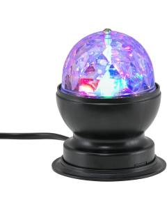 BRILONER - DISCO LIGHT LAMPADA LED GIREVOLE MULTICOLOR  3 watt RGB DIAMETRO 8,80cm NERA