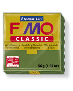 FIMO CLASSIC  - PASTA MODELLABILE SINTETICA 56GR VERDE FOGLIA 57