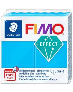 FIMO SOFT EFFECT - PASTA MODELLABILE SINTETICA 57GR  BLEU TRANSLUCIDA 374