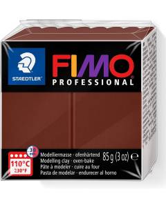 FIMO PROFESSIONAL - PASTA MODELLABILE SINTETICA 85GR  CIOCCOLATO 77