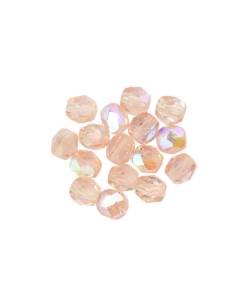 4 mm Tondo Sfaccettato Perline Di Vetro 5185 Peach AB QTY 1