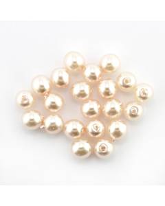 4 mm perle di vetro 5060 Peach Pearl Qty1
