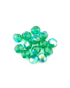 4 mm rotondo in vetro sfaccettato perline 7300 Emerald AB Qty 1