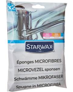 STARWAX - 2 SPUGNE IN MICROFIBRA -Spugna cm 12,5 x 8,5 x 2,5**