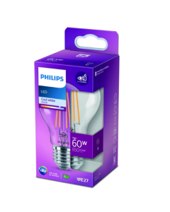 PHILIPS - LAMPADINA LED E27 60W 4000K A++ COOL WHITE