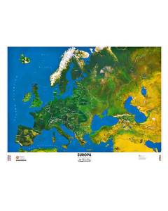 GEOGRAMMA - MAPPA EUROPA CARTA SATELLITARE 136,5X100CM scala 1:4.850.000 