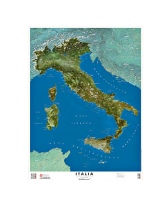 GEOGRAMMA - MAPPA ITALIA CARTA SATELLITARE 136,5X100CM scala 1:1.550.000
