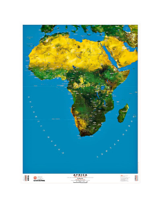 GEOGRAMMA - MAPPA AFRICA CARTA SATELLITARE 136,5X100 CM 
