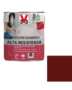 V33 - SMALTO PER PAVIMENTI ALTA RESISTENZA ROSSO MATTONE  2,5 LT