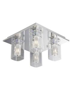 Brilliant - Lampada da soffitto G4, LED integrato cromato, trasparente