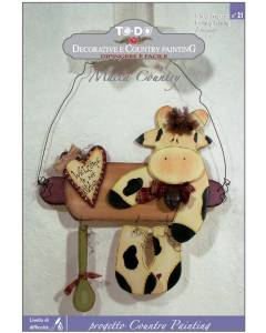 COUNTRY PAINTING - KIT TO-DO CON SCHEDE E SAGOMA MUCCA COUNTRY - SCHEDA 21