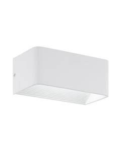 Eglo - Lampada da parete in alluminio, 20 x 10 x 8 cm, colore: bianco [Classe di efficienza energetica A]