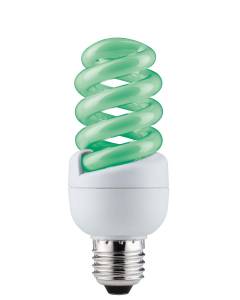 Energy-saving lamp, spiral 15 W E27, green [Classe di efficienza energetica A]