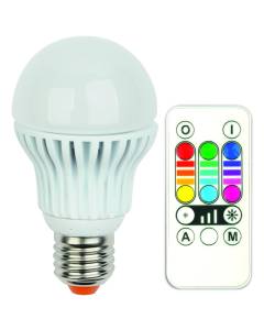 Jedi - LED A60 E27, lampadina LED sistema RGB con telecomando, misure: 6 x 6 x 11 cm