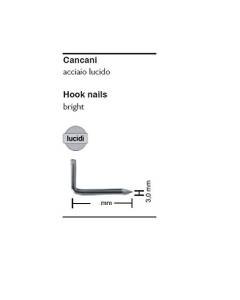 MASIDEF - CANCANI IN ACCIAIO LUCIDO 80 PEZZI 3,0x30mm