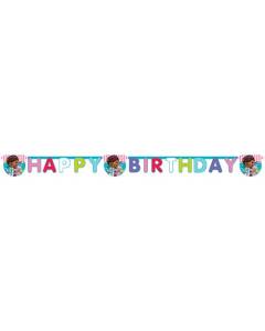 Party Bags 2 Go Striscione compleanno, scritta in inglese, Happy Birthday, Doc McStuffins