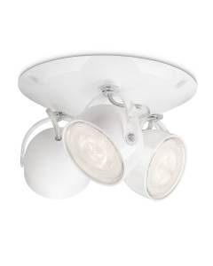 Philips Dyna Lampada da Soffitto con 3 Faretti LED, Bianco [Classe di efficienza energetica A]