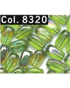 Riso perline 6 mm tubicino 85 pz 8320 colore verde acido