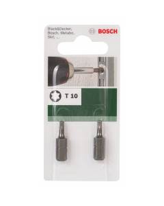 Bosch - Set di 2 inserti corti, qualità standard, Torx 10