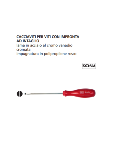 ORECA-CACCIAVITE PER VITI CON IMPRONTA AD INTAGLIO mm 5,5X125 IN ACCIAIO CROMO VANADIO