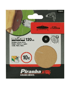 PIRANHA BED 10 DISCHI CORINDONE PER PLATORELLI 125mm GR.120 X32010