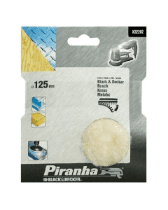 BLACK&DECKER PIRANHA-CUFFIA IN LANA PER LUCIDATURA LEVIGATRICI ORBITALI mm 125 X32202